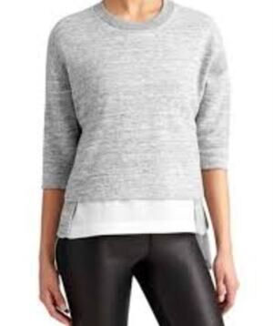 Athleta Derek Lam 10C City Cropped Pullover Sweatshirt XS EUC